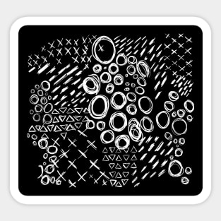 Scribble Abstract Drawn Pattern Sticker